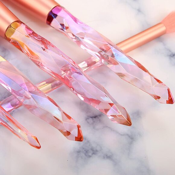 🆕 Makeup Crystal Brushes Set Highlighter Foundation Liquid Professional Design - Picture 3 of 6